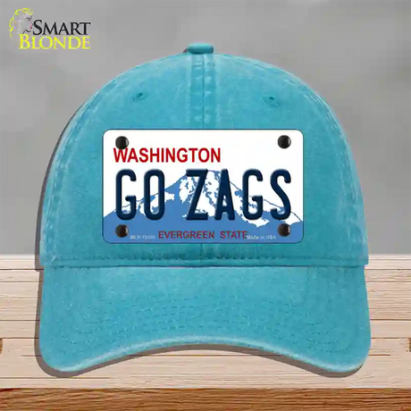 Go Zags Novelty License Plate Hat Unconstructed Cotton / Lake Blue