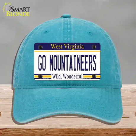 Go Mountaineers Novelty License Plate Hat Unconstructed Cotton / Lake Blue