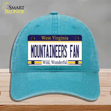 Mountaineers Fan Novelty License Plate Hat Unconstructed Cotton / Lake Blue