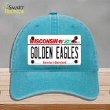 Golden Eagles Novelty License Plate Hat Unconstructed Cotton / Lake Blue