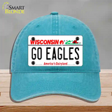 Go Eagles Wisconsin Novelty License Plate Hat Unconstructed Cotton / Lake Blue