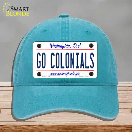 Go Colonials Novelty License Plate Hat Unconstructed Cotton / Lake Blue