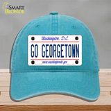 Go Georgetown Novelty License Plate Hat Unconstructed Cotton / Lake Blue