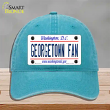 Georgetown Fan Novelty License Plate Hat Unconstructed Cotton / Lake Blue