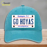 Go Hoyas Novelty License Plate Hat Unconstructed Cotton / Lake Blue