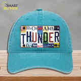 Thunder Strip Art Novelty License Plate Hat Tag Unconstructed Cotton / Lake Blue