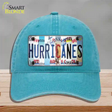 Hurricanes Strip Art Novelty License Plate Hat Tag Unconstructed Cotton / Lake Blue