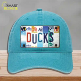 Ducks Strip Art Novelty License Plate Hat Tag Unconstructed Cotton / Lake Blue