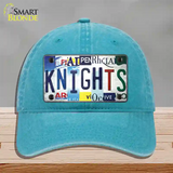 Golden Knights Strip Art Novelty License Plate Hat Tag Unconstructed Cotton / Lake Blue