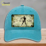 Libra Zodiac Novelty License Plate Hat Unconstructed Cotton / Lake Blue