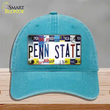 Penn State Strip Art Novelty License Plate Hat Tag Unconstructed Cotton / Lake Blue