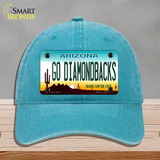 Go Diamondbacks Novelty License Plate Hat Tag Unconstructed Cotton / Lake Blue