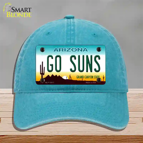 Go Suns Novelty License Plate Hat Tag Unconstructed Cotton / Lake Blue