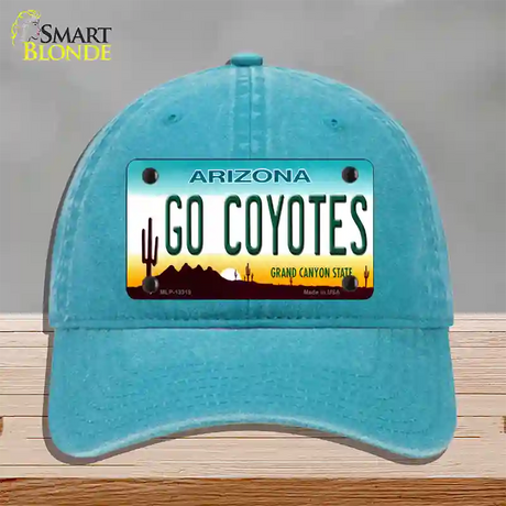 Go Coyotes Novelty License Plate Hat Tag Unconstructed Cotton / Lake Blue