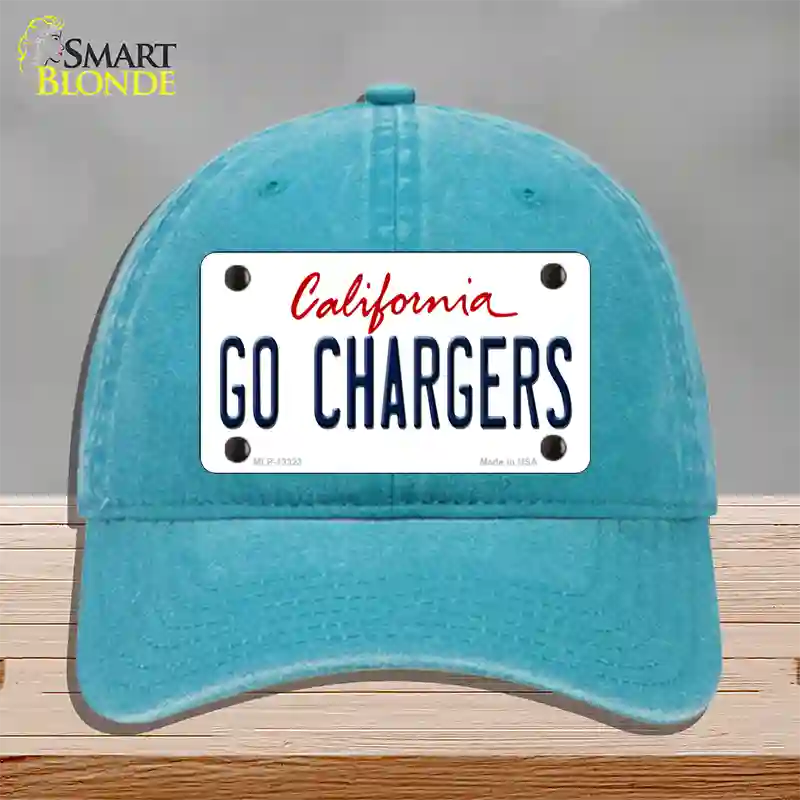 Go Chargers Novelty License Plate Hat Tag Unconstructed Cotton / Lake Blue