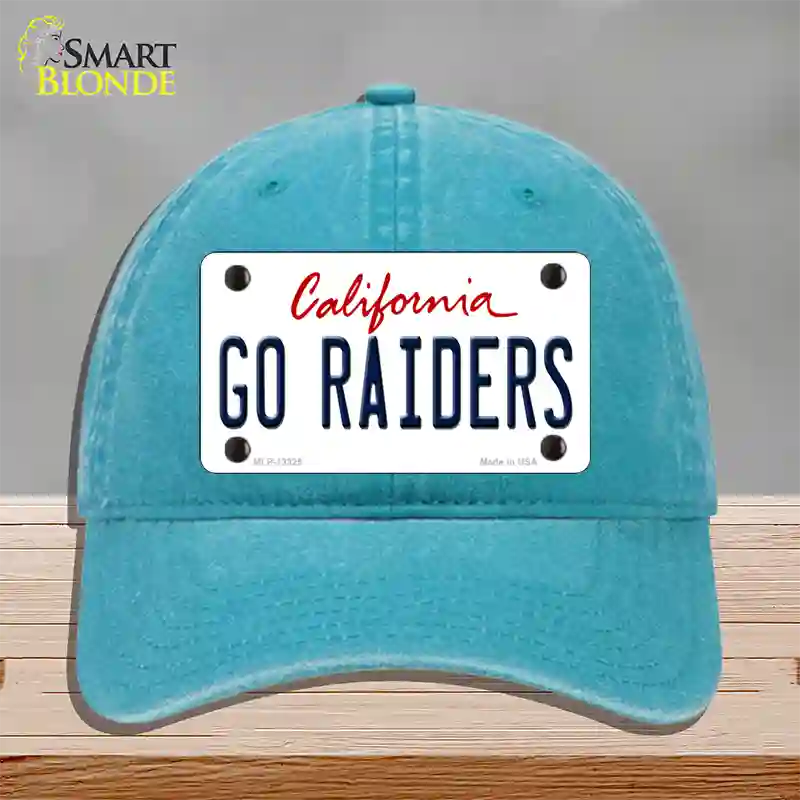 Go Raiders Novelty License Plate Hat Tag Unconstructed Cotton / Lake Blue