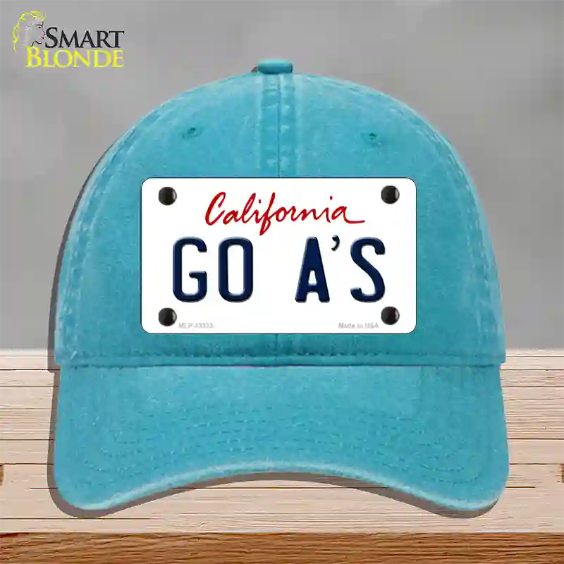 Go Athletics Novelty License Plate Hat Tag Unconstructed Cotton / Lake Blue