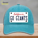 Go Giants Novelty License Plate Hat Tag Unconstructed Cotton / Lake Blue