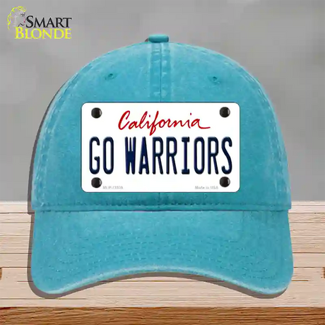 Go Warriors Novelty License Plate Hat Tag Unconstructed Cotton / Lake Blue