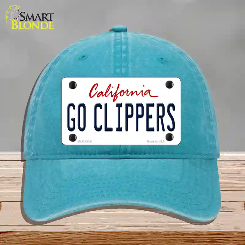 Go Clippers Novelty License Plate Hat Tag Unconstructed Cotton / Lake Blue