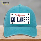 Go Lakers Novelty License Plate Hat Tag Unconstructed Cotton / Lake Blue