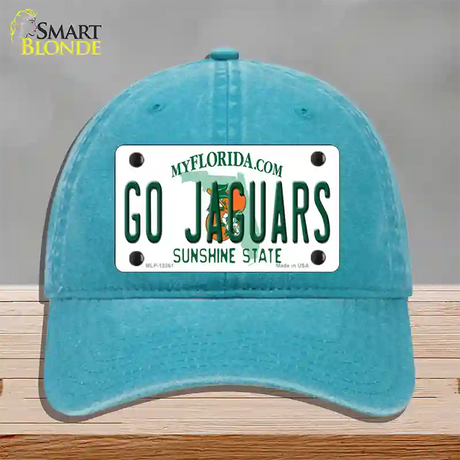 Go Jaguars Novelty License Plate Hat Tag Unconstructed Cotton / Lake Blue