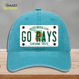 Go Rays Novelty License Plate Hat Tag Unconstructed Cotton / Lake Blue