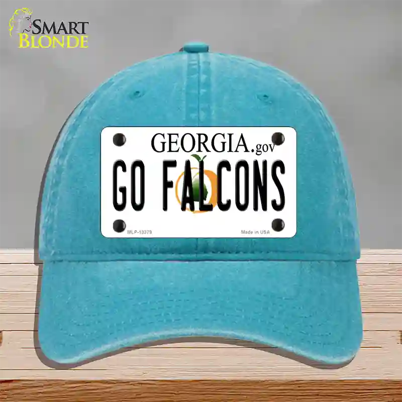 Go Falcons Novelty License Plate Hat Tag Unconstructed Cotton / Lake Blue