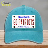 Go Patriots Novelty License Plate Hat Tag Unconstructed Cotton / Lake Blue