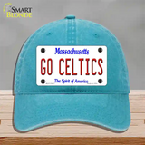 Go Celtics Novelty License Plate Hat Tag Unconstructed Cotton / Lake Blue