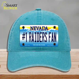 Number 1 Raiders Fan Nevada Novelty License Plate Hat Tag Unconstructed Cotton / Lake Blue