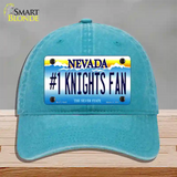 Number 1 Golden Knights Fan Novelty License Plate Hat Tag Unconstructed Cotton / Lake Blue