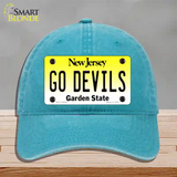 Go Devils Novelty License Plate Hat Tag Unconstructed Cotton / Lake Blue