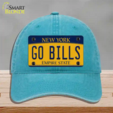 Go Bills Novelty License Plate Hat Tag Unconstructed Cotton / Lake Blue