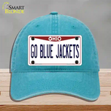 Go Blue Jackets Novelty License Plate Hat Tag Unconstructed Cotton / Lake Blue