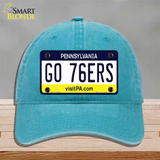 Go 76ers Novelty License Plate Hat Tag Unconstructed Cotton / Lake Blue