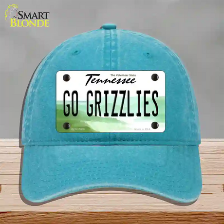 Go Grizzlies Novelty License Plate Hat Tag Unconstructed Cotton / Lake Blue