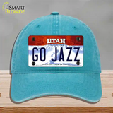 Go Jazz Novelty License Plate Hat Tag Unconstructed Cotton / Lake Blue