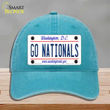 Go Nationals Novelty License Plate Hat Tag Unconstructed Cotton / Lake Blue