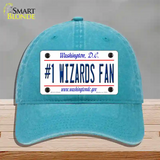 Number 1 Wizards Fan Novelty License Plate Hat Tag Unconstructed Cotton / Lake Blue