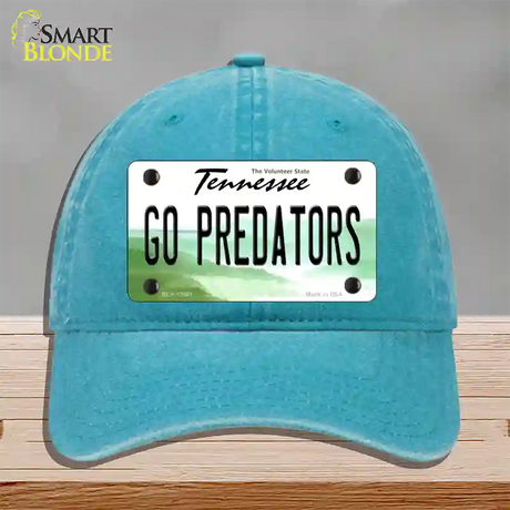 Go Predators Novelty License Plate Hat Tag Unconstructed Cotton / Lake Blue