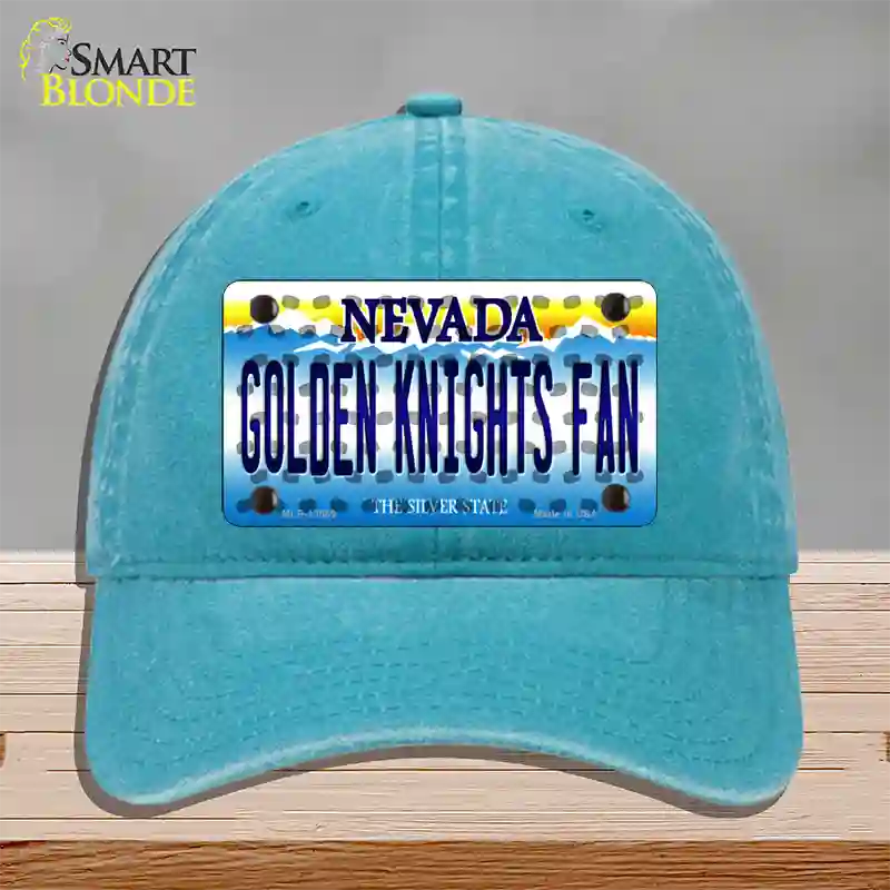 Golden Knights Fan Novelty License Plate Hat Tag Unconstructed Cotton / Lake Blue