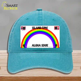 Hawaii Blank Novelty License Plate Hat Tag Unconstructed Cotton / Lake Blue