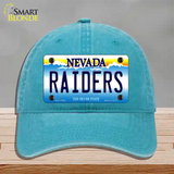 Raiders Nevada Novelty License Plate Hat Tag Unconstructed Cotton / Lake Blue