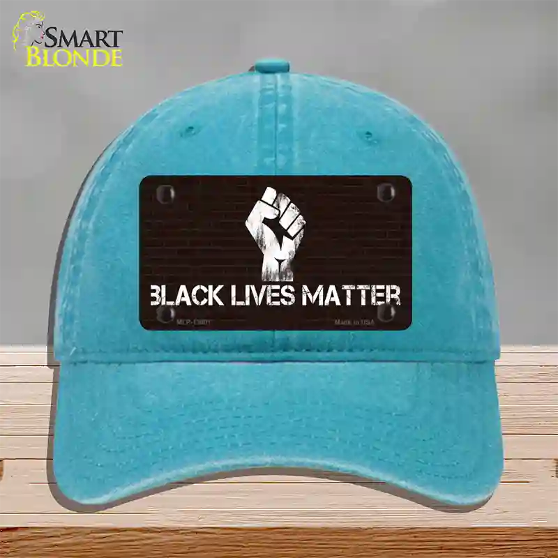 Black Lives Matter Brick Novelty License Plate Hat Tag Unconstructed Cotton / Lake Blue