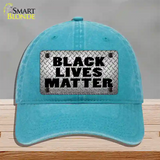 Black Lives Matter Diamond Plate Novelty License Plate Hat Tag Unconstructed Cotton / Lake Blue