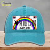 I Heart Big Island Novelty License Plate Hat Tag Unconstructed Cotton / Lake Blue