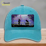 Money Is Root Of All Evil Novelty License Plate Hat Tag Unconstructed Cotton / Lake Blue