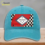 Arkansas Racing Flag Novelty License Plate Hat Tag Unconstructed Cotton / Lake Blue