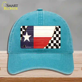 Texas Racing Flag Novelty License Plate Hat Tag Unconstructed Cotton / Lake Blue